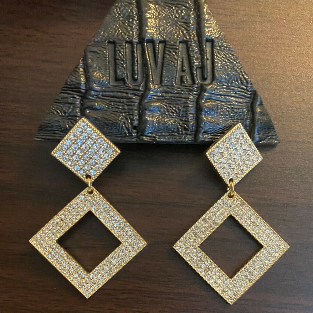 Express Luv AJ Gold Dangle Fashion Earrings